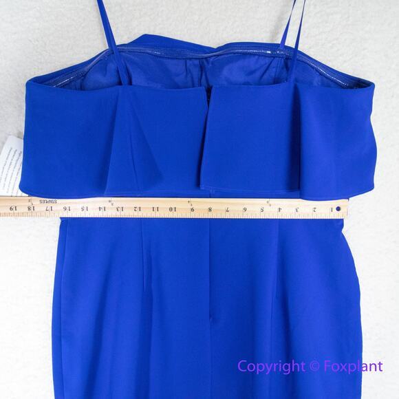 New!  Aidan Mattox royal blue strapless‎ ruffle top, US size 14 - Picture 10 of 16